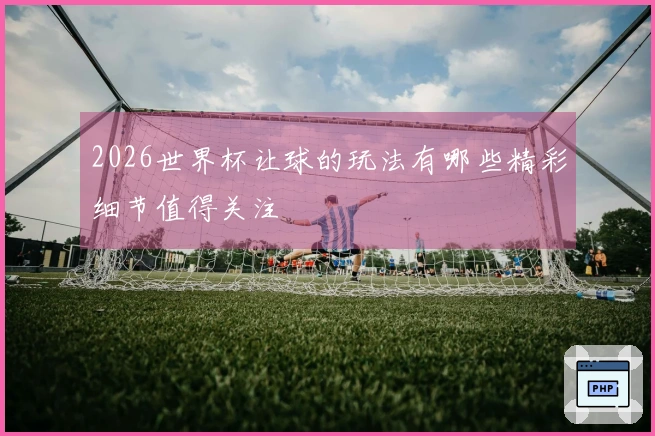 2026世界杯让球的玩法有哪些精彩细节值得关注
